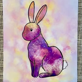 Colourful bunny nova print 