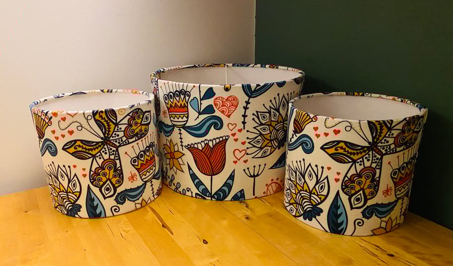 A Lovely Handmade Modern Pattern 30cm Ceiling Lampshade 