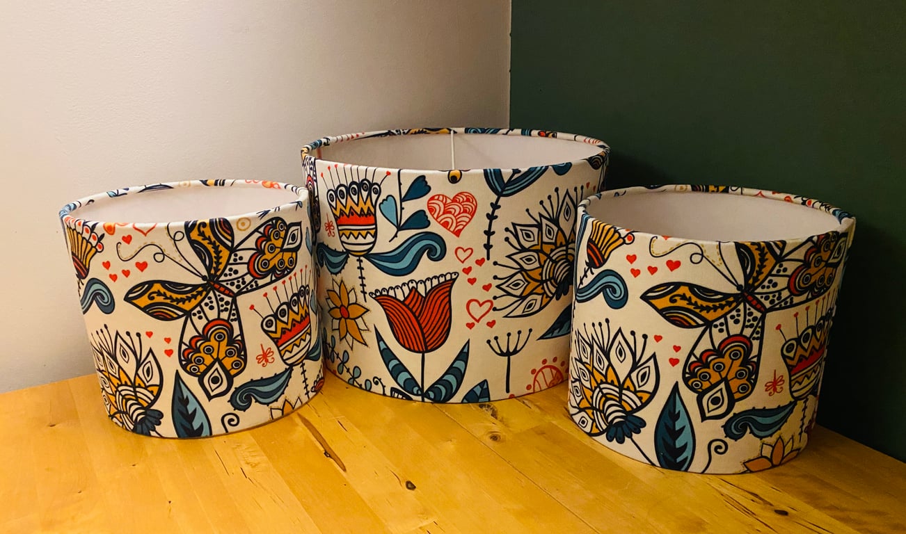 A Lovely Handmade Modern Pattern 30cm Ceiling Lampshade 