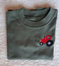 Tractor, T-shirt, age 6-12 months, hand embroidered