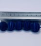 Handmade blue stripey lamp work glass beads - Image 7