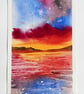 Sunrise. Blank Card. Original Painting. 260133 - Image 5