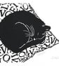 Black Cat Amore - Original Linocut Print - Image 1