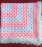 Winter Pink White Baby Blanket Crochet Baby Girl Blanket Hand Crochet - Image 1