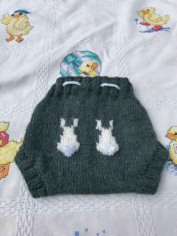 Rabbit soaker , cloth nappy cover , Easter ,pure wool ,cloth bum