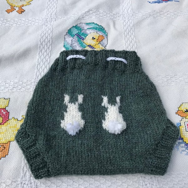 Rabbit soaker , cloth nappy cover , Easter ,pure wool ,cloth bum