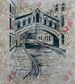 Bridge of Sighs Oxford - on green William Morris - Image 2