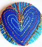 Buttons 1 inch button Hand Dyed Silks and Cottons Free Machine Embroidery Button