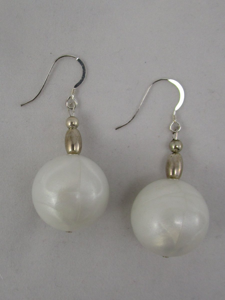 Pearlescent Ball Earrings