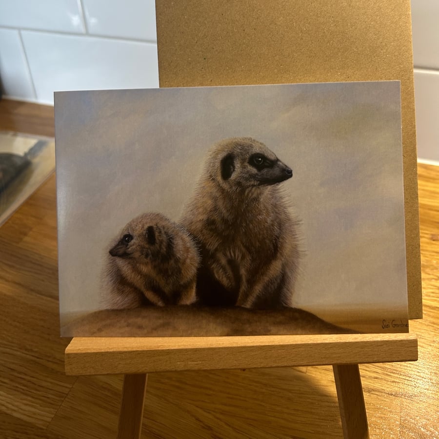 5x7 inch Meerkats Card