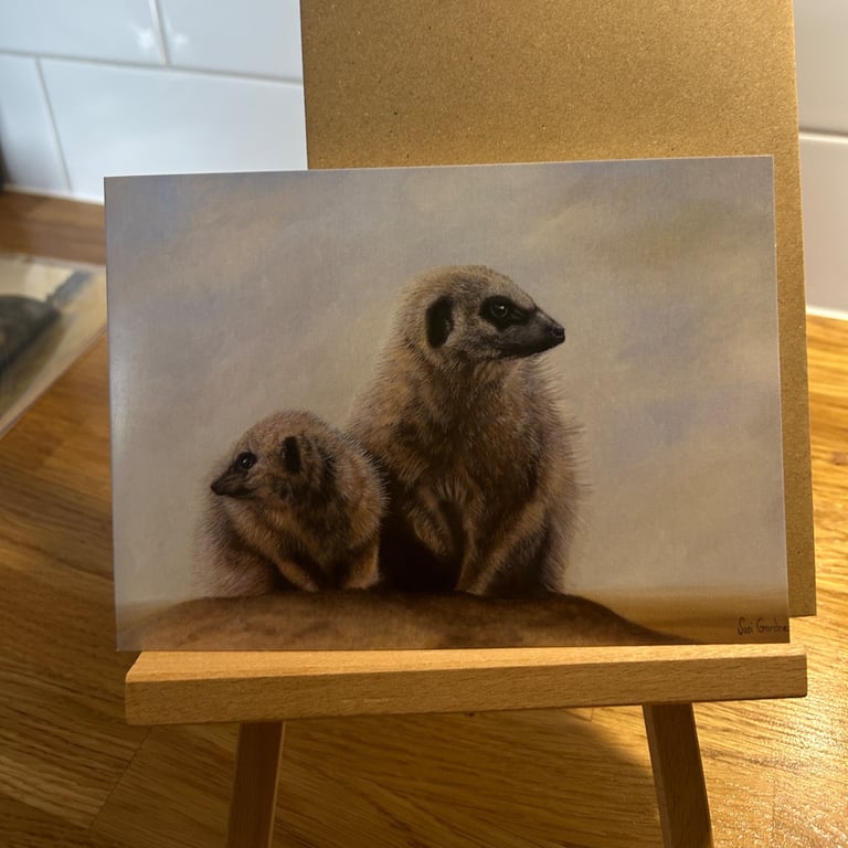 5x7 inch Meerkats Card