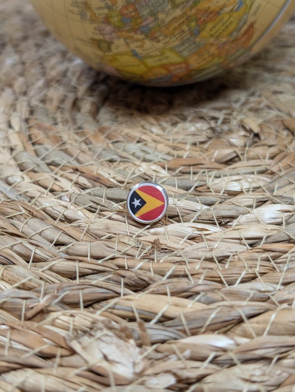 Timor Leste Flag Map Pin – Southeast Asia Travel Map Push Pin for Wooden Maps