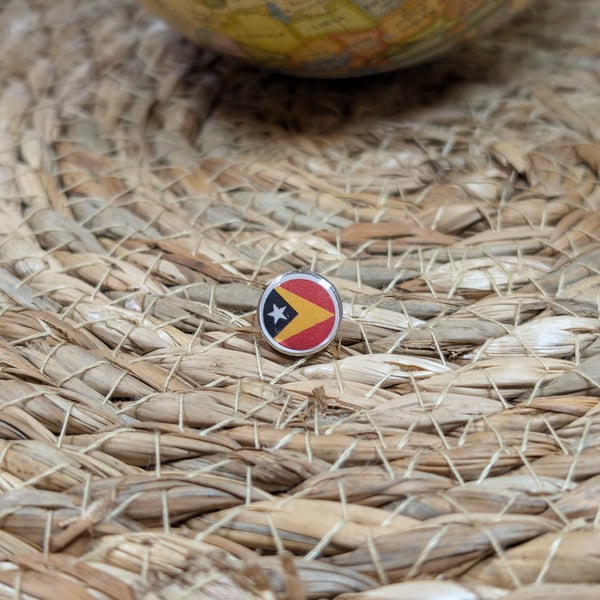Timor Leste Flag Map Pin – Southeast Asia Travel Map Push Pin for Wooden Maps