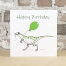 Birthday Card Dinosaur Balloon
