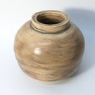 Limed oak effect small moon jar