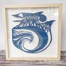 “Sea View” original papercut art