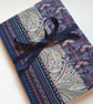 Taking Libertys with Others - dark blue patchwork notebook journal (1) - Image 1