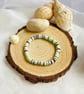 Mint Pebble Clay Beaded Bracelet Handmade Stretch Braceletl