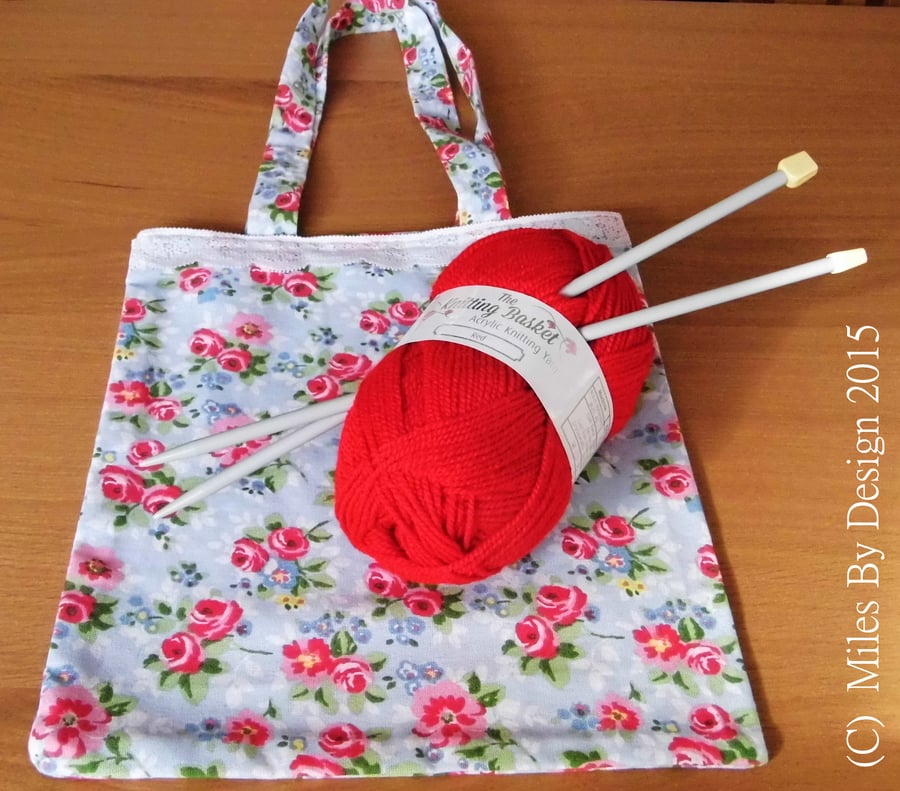 Floral Knitting Bag 