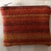 Shetland wool tweed zipped coin purse