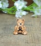 Skin Cancer Awareness Bear Pin, Handmade Black Ribbon Tiny Teddy Brooch