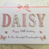 Personalised Birthday Card Gift Boxed Daughter Granddaughter 16 18 21 Any Age 