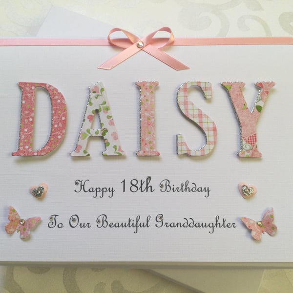 Personalised Birthday Card Gift Boxed Daughter Granddaughter 16 18 21 Any Age 