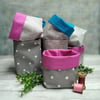 Seconds Sunday Oilcloth Storage Pots