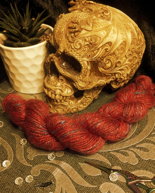 Feuerzangenbowle handspun yarn 100 yards