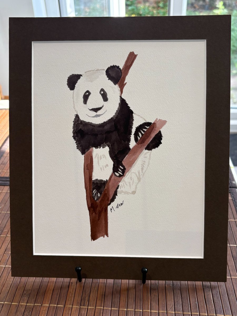 Panda Bear Original Watercolour 