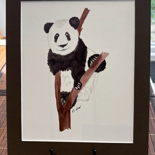 Panda Bear Original Watercolour 