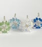 Handbag Charm, Aquamarine Crystal Star, with a Chainmaille Chain and Keyring - Image 9