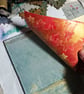 Christmas Gelli Printed Art Greeting Cards Set One Off Holly - Image 9