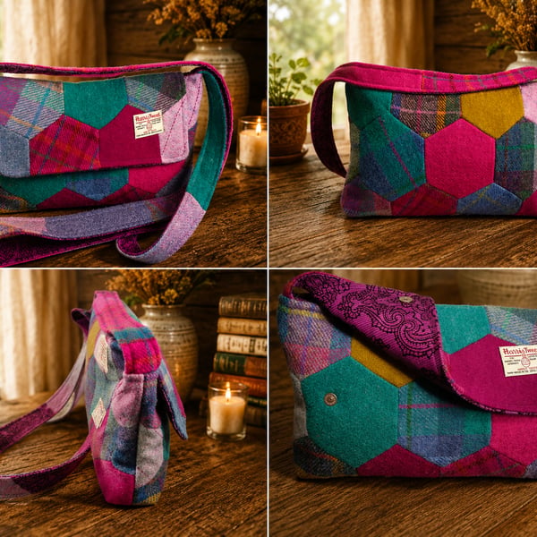 Harris Tweed "Hexi" Crossbody Bag