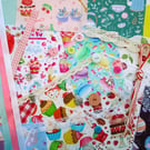 Mini baking themed slow stitching or junk journal kit for a beginner