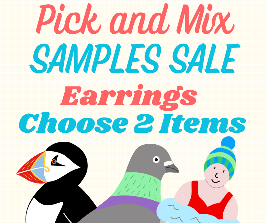 Earrings SAMPLES SALE, Pick and Mix, Choose 2 Items, Bird Earrings, Animals
