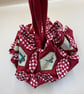 Unusual Craft Bag. Hexagons and Circles Design, Circular Handcrafted Work-bag - Image 2