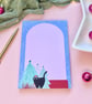 Snowglobe Black Cat A6 Notepad