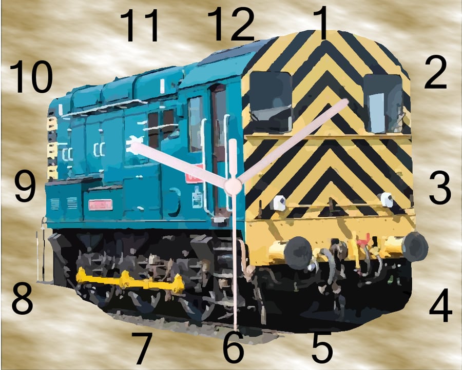 diesel 08 Shunter, wall hanging clock , british rail,diesel Shunter, clock