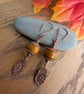 Handmade Copper and Acorn Inspired Lampwork Earrings - Image 7