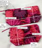 Sea urchin makeup bag, Shells zip bag, 2 size options, Handmade - Image 10