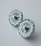 Dandelion clock stud earrings in black - Image 3
