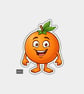 Funny Vinyl Die Cut Sticker For Adults - Cute Orange Fruit