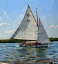A4 Print Of Sailing Boat Turning Norfolk Broads 