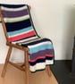 SALE....BLANKET, throw .Cot -bed, sofa . Merino blend .' Beach House' .Stripes. - Image 1