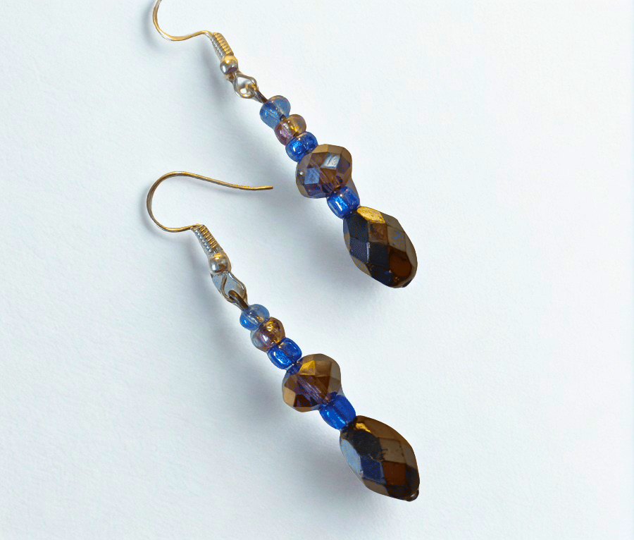 Light Catching Faceted Beaded Earrings