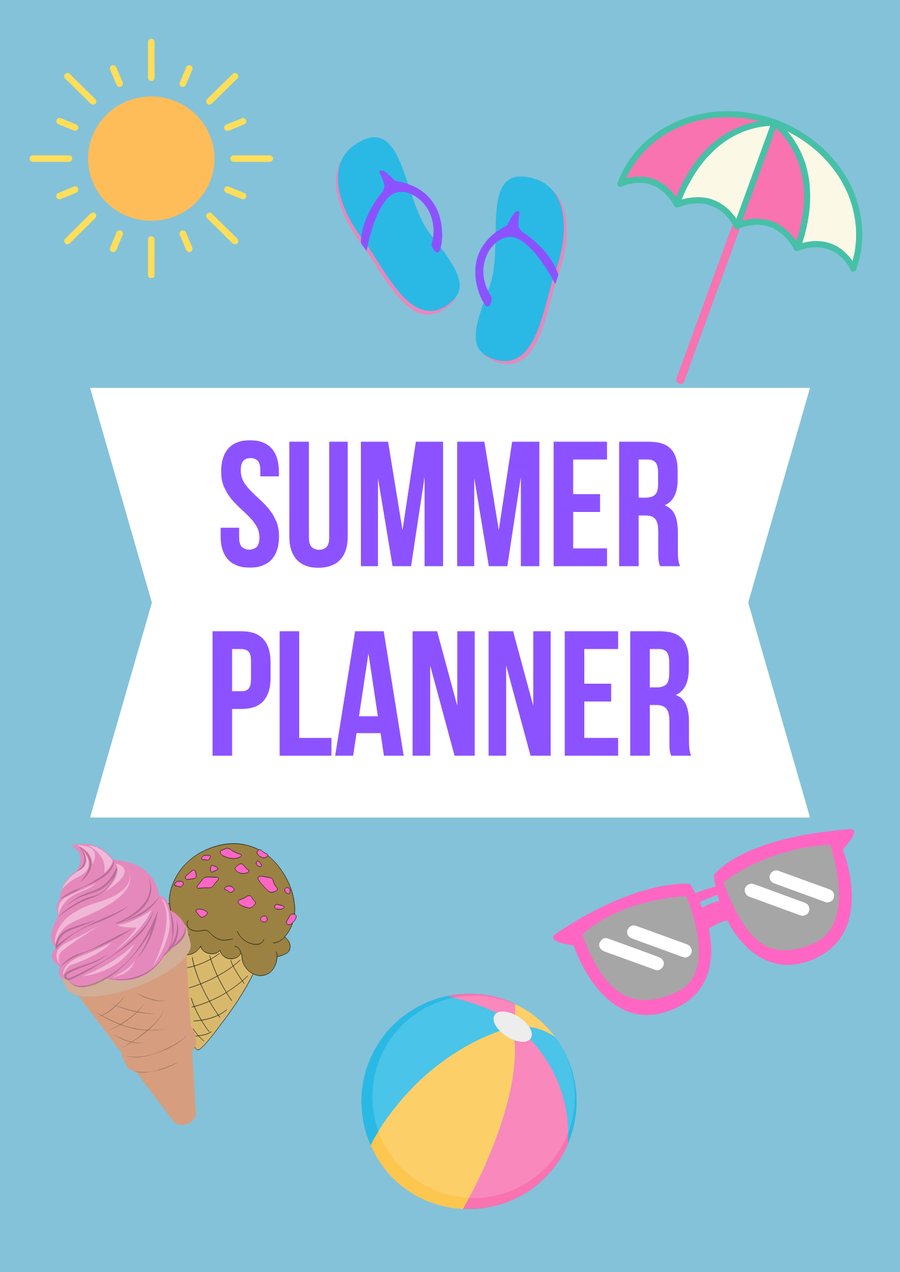 25 Page Kids Summer Planner
