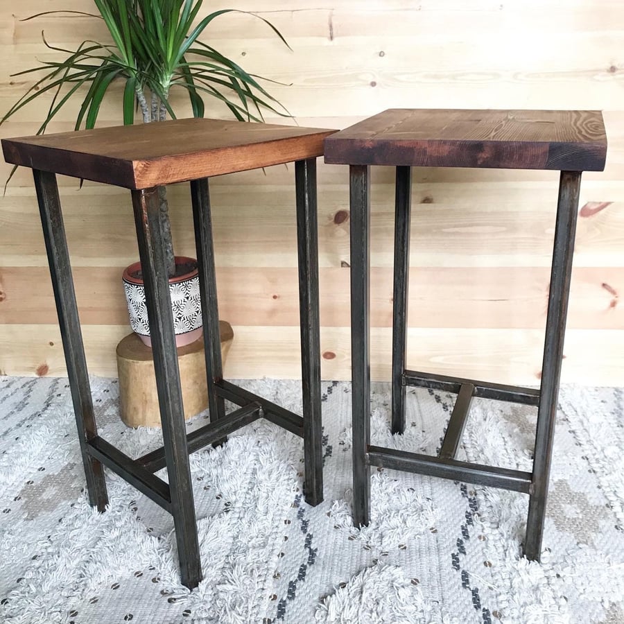 Industrial rust effect patina Bar Stool