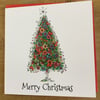 Christmas tree greeting card 