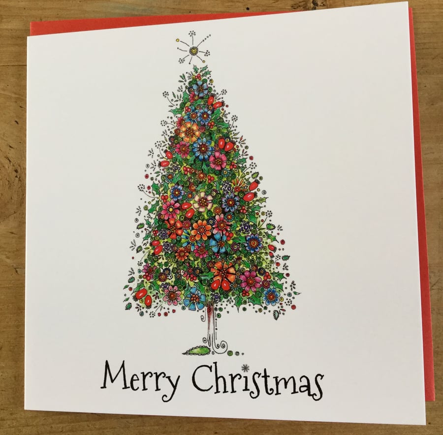 Christmas tree greeting card 